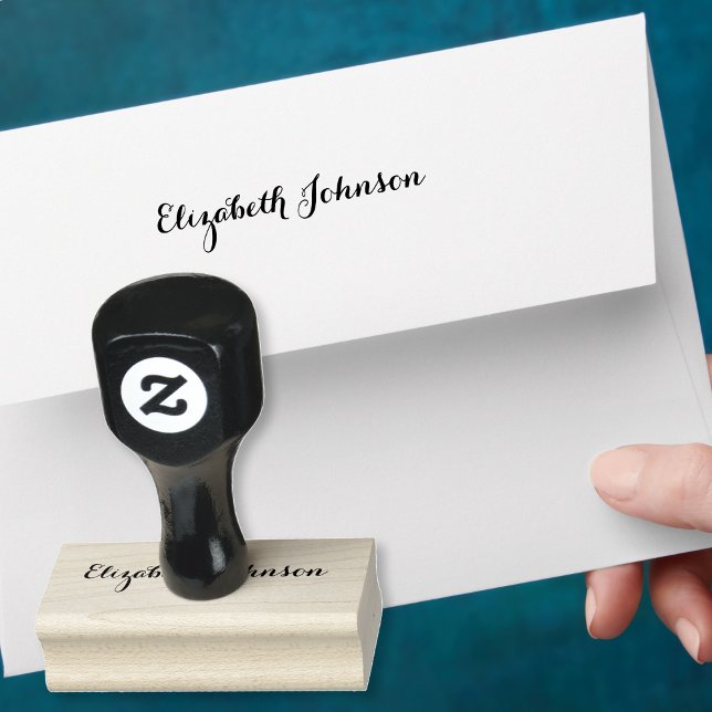 Sello De Caucho Crear un nombre de firma elegante personalizado Pe (Create Custom Personalized Elegant Signature Name Rubber Stamp)