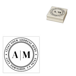 Sello De Caucho Create Your Own Round Return Address