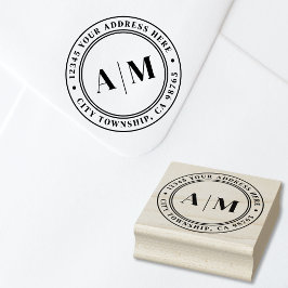 Sello De Caucho Create Your Own Round Return Address