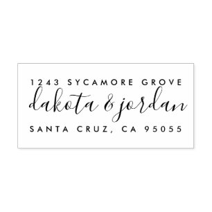 Sello De Caucho Cree su propio remite dibujado mano de la