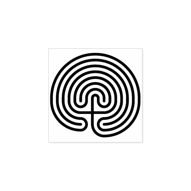 Sello De Caucho Cretan Labyrinth Stamp, Maze Stamp, Greek Mytholog (Impresión)