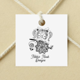 Sello De Caucho Crochet Crafter Cute Logo Personalizado
