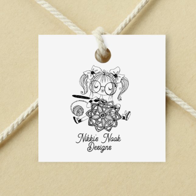 Sello De Caucho Crochet Crafter Cute Logo Personalizado (Subido por el creador)