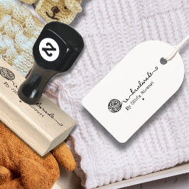 Sello De Caucho Crochet Hook y Yarn de goma de coser multipropósit