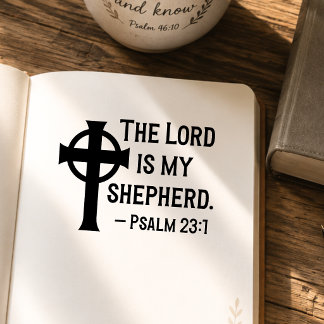 Sello De Caucho Cruz Celta El Señor Es Mi Pastor Salmo 23:1