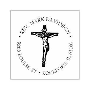 Sello De Caucho Cruz Cristiana Jesucristo Crucifijo