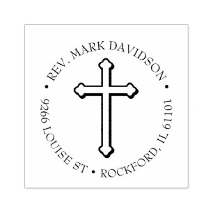 Sello De Caucho Cruz Cristiana Jesucristo Crucifijo Religioso