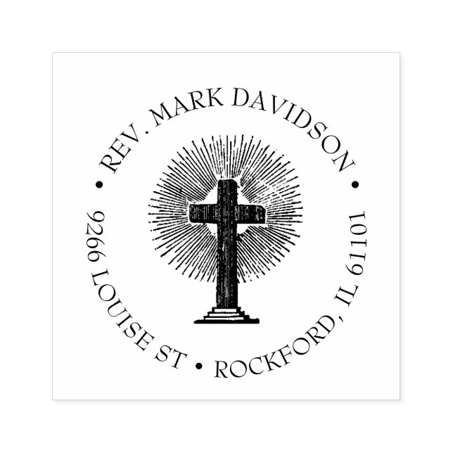 Sello De Caucho Cruz cristiana Jesucristo Religioso (Impresión)