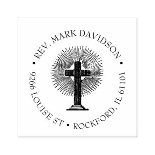 Sello De Caucho Cruz cristiana Jesucristo Religioso