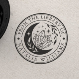 Sello De Caucho Crystal Moon de la biblioteca de