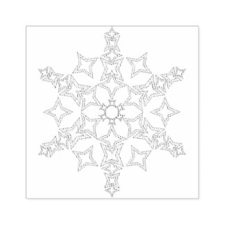 Sello De Caucho Crystal Snowflake