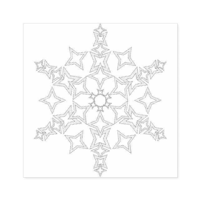 Sello De Caucho Crystal Snowflake (Impresión)