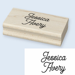 Sello De Caucho Cualquier nombre o texto   Elegante guión moderno 