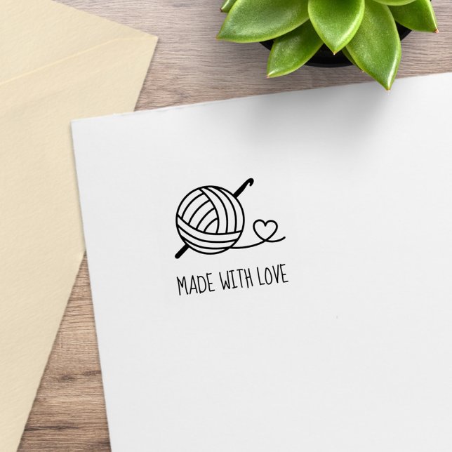 Sello De Caucho Cuchillo de crocheting yarn hecho con amor 1x1 (Subido por el creador)