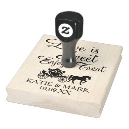 Sello De Caucho Cuentos de hadas Carriage Love is Sweet