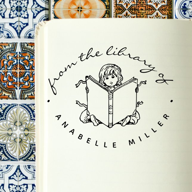 Sello De Caucho Cuidada lectura rústica de libros de biblioteca de (Subido por el creador)