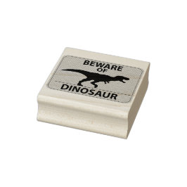 Sello De Caucho Cuidado con los dinosaurios