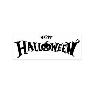 Sello De Caucho Cumpleaños Simple Feliz Halloween Saludos Diversió