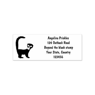 Sello De Caucho Curioso ilustracion personalizado de coatimundi