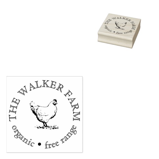 Sello De Caucho Custom Farm Business Promotional Logo  (Sellado)