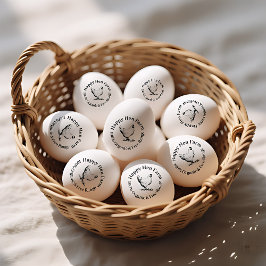 Sello De Caucho Custom Farmhouse Egg Stamp