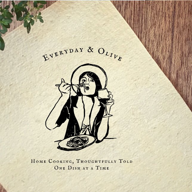 Sello De Caucho Custom Food Blogger Branding Rubber Stamp (Subido por el creador)