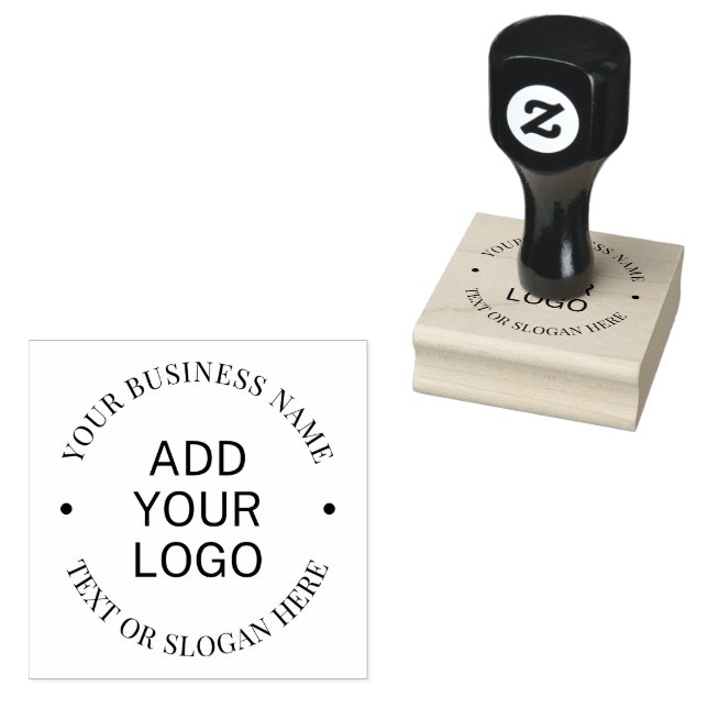 Sello De Caucho Custom Modern Round Business Logo Promotional (Sellado)