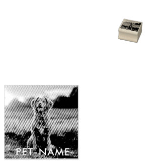 Sello De Caucho Custom Photo With Your Pet Dog Name Picture On