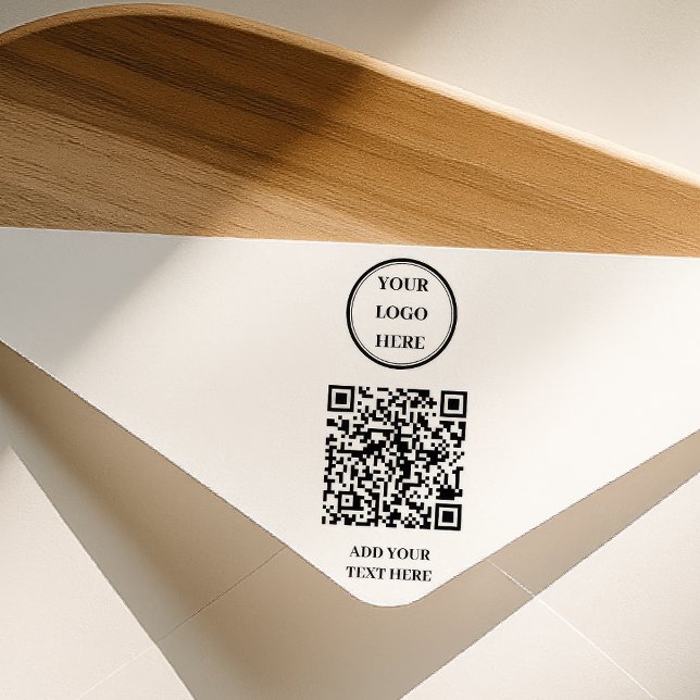 Sello De Caucho Custom QR Code & Business Logo Rubber Stamp (Subido por el creador)
