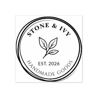 Sello De Caucho Custom Round Logo Rubber Stamp