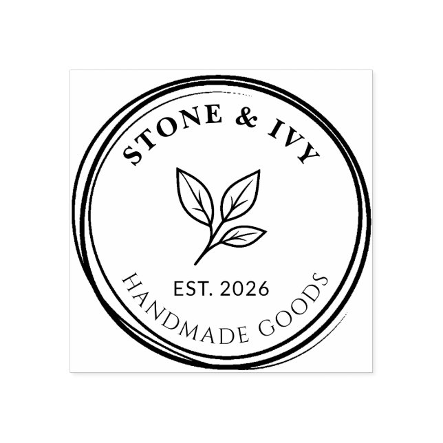 Sello De Caucho Custom Round Logo Rubber Stamp (Impresión)