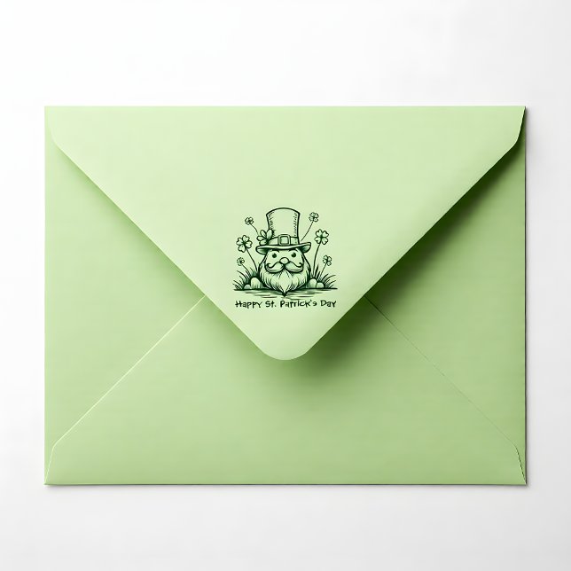 Sello De Caucho Custom text, Clover Caper (Custom text, Clover Caper Rubber Stamp)