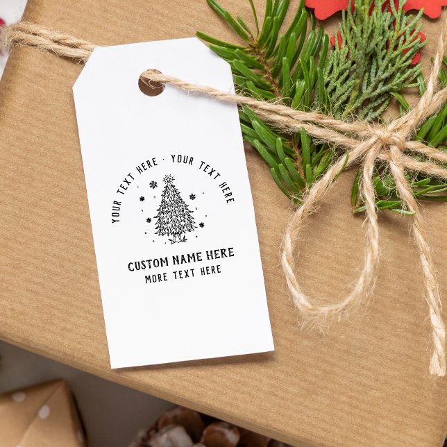 Sello De Caucho Custom Vintage Hand-drawn Snow Christmas Tree (Subido por el creador)