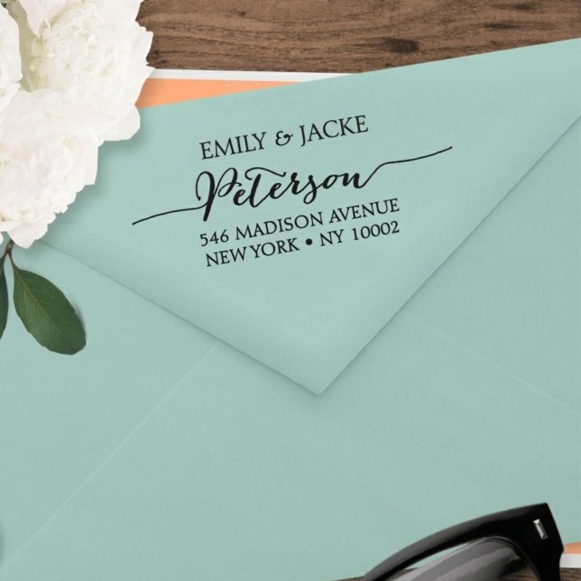 Sello De Caucho Custom Wedding Rubber Stamp Monogram Elegant (Subido por el creador)