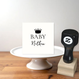 Sello De Caucho Custom wooden stamp for baby shower 