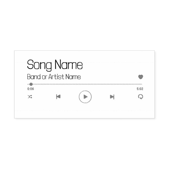 Sello De Caucho Customizable Your Favorite Music (Impresión)
