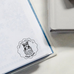 Sello De Caucho Cute American Bully Dog Book