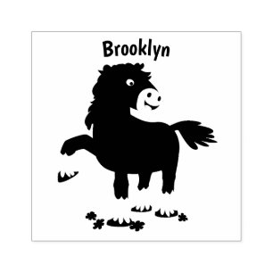 Sello De Caucho Cute Clydesdale personalizado de caballo ilustraci