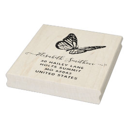 Sello De Caucho Cute elegante animal mariposa estacionador persona