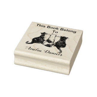 Sello De Caucho Cute Gatos A Los Que Pertenece Este Libro