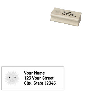 Sello De Caucho Cute Kawaii Sonriente Sun