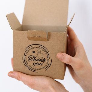 Sello De Caucho Cute Lhama Gracias