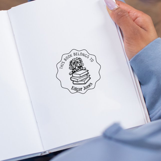 Sello De Caucho Cute Morkie Dog Book (Subido por el creador)