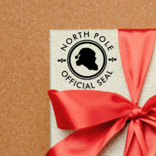 Sello De Caucho Cute Navidad Santa Entrega Oficial Polo Norte