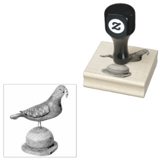 Sello De Caucho Cute Polka Dot Parrot Bird Vintage