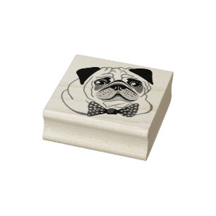 Sello De Caucho Cute Pug