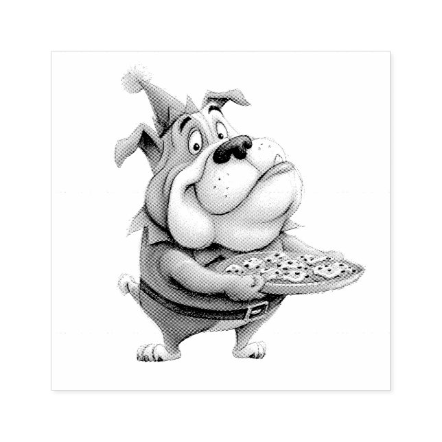 Sello De Caucho Cute Puppy Christmas Cookies (Impresión)