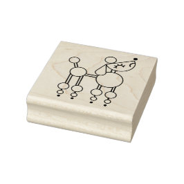 Sello De Caucho Cute Toy Poodle Personalizado Wood Art Stamp