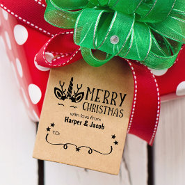 Sello De Caucho Cute unicornio Feliz Navidad