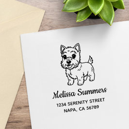Sello De Caucho Cute West Highland Terrier Dog Address